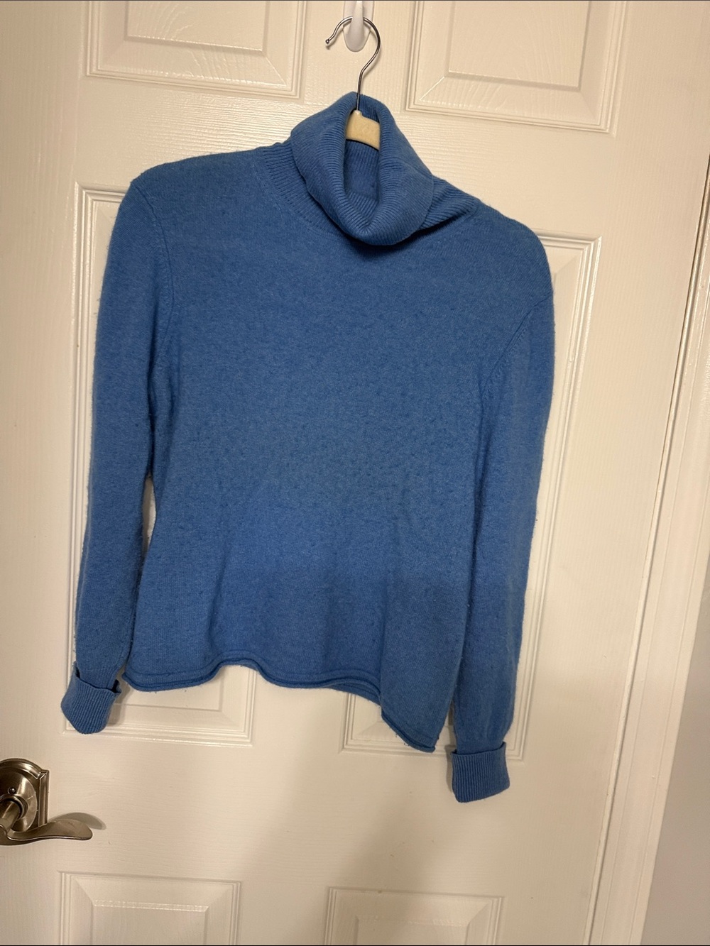Grace Cashmere Turtleneck Sweater Women's size XL BLUE  Pullover
